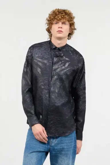 Roberto Cavalli Animal-Print Silk Shirt | Thumbnail 2