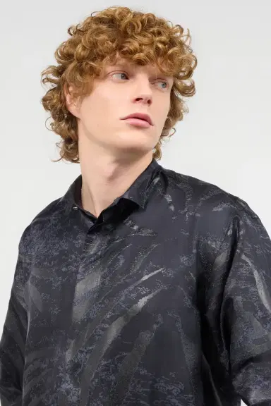 Roberto Cavalli Animal-Print Silk Shirt | Thumbnail 5