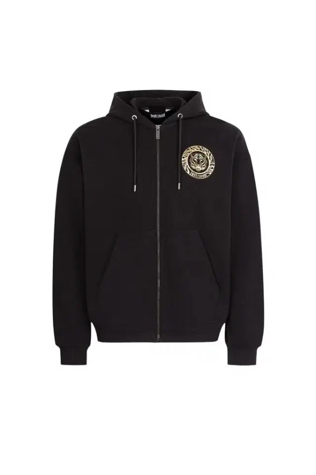 Roberto Cavalli Just Cavalli Logo-Print Zip Cotton Hoodie
