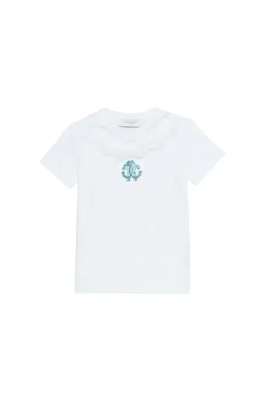 Roberto Cavalli T-Shirt With RC Monogram And Lace | Thumbnail 1