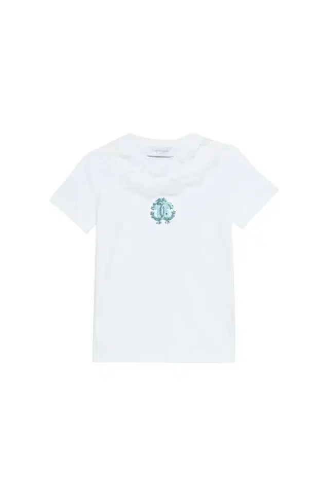 Roberto Cavalli T-Shirt With RC Monogram And Lace