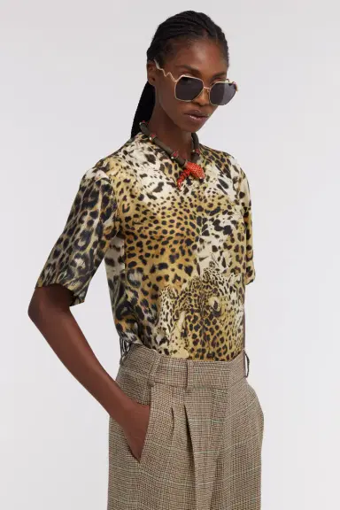 Roberto Cavalli T-shirt with Jaguar Skin print | Thumbnail 4