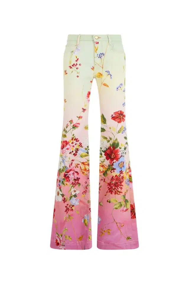 Miami Flowers Print Flare Pants