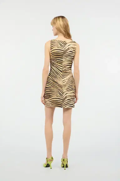Roberto Cavalli Mini Dress With Tiger Skin Print | Thumbnail 3
