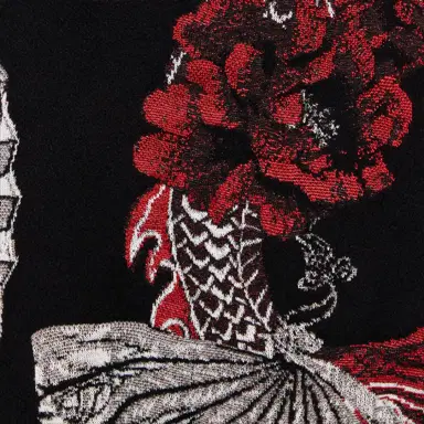 Roberto Cavalli Mini Dress With Floral And Dragon Pattern | Thumbnail 4