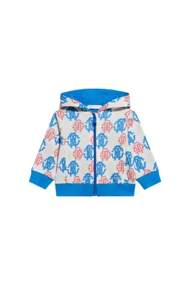 Roberto Cavalli Cotton Sweatshirt with Monogram Print | Thumbnail 1 Roberto Cavalli Cotton Sweatshirt with Monogram Print | Thumbnail 1