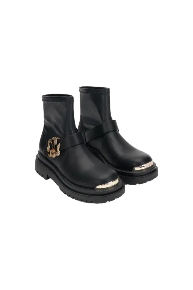Roberto Cavalli Black Ankle Boots