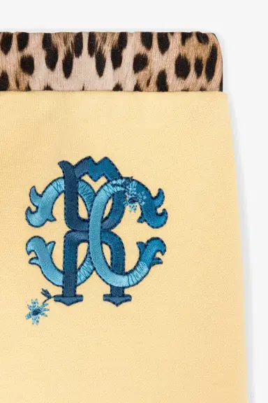 Roberto Cavalli RC Monogram-Embroidered Cotton Track Pants | Thumbnail 3