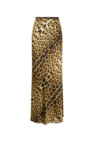 Roberto Cavalli Silk Skirt With Jaguar Skin Print | Thumbnail 1