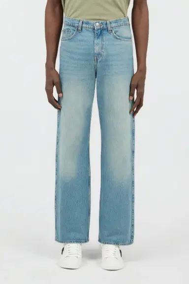 Roberto Cavalli Light Blue Wide-Leg Jeans With Monogram RC | Thumbnail 2 Roberto Cavalli Light Blue Wide-Leg Jeans With Monogram RC | Thumbnail 2