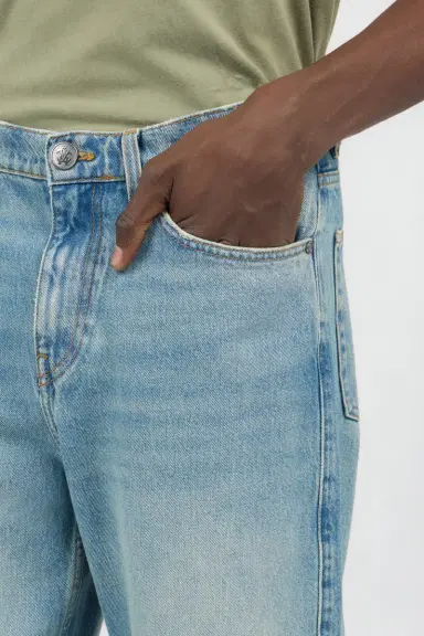 Roberto Cavalli Light Blue Wide-Leg Jeans With Monogram RC | Thumbnail 4 Roberto Cavalli Light Blue Wide-Leg Jeans With Monogram RC | Thumbnail 4