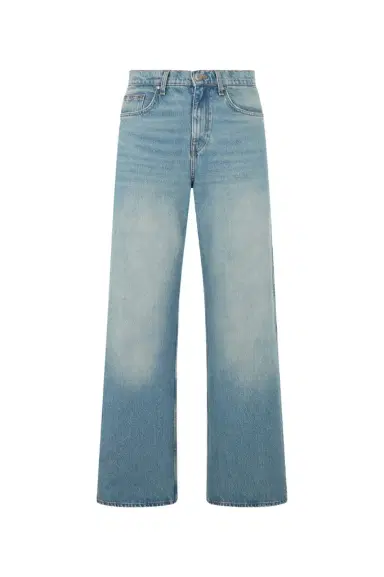 Roberto Cavalli Light Blue Wide-Leg Jeans With Monogram RC | Thumbnail 1 Roberto Cavalli Light Blue Wide-Leg Jeans With Monogram RC | Thumbnail 1