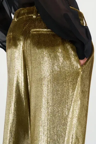 Roberto Cavalli Gold Velvet Long Pants | Thumbnail 6