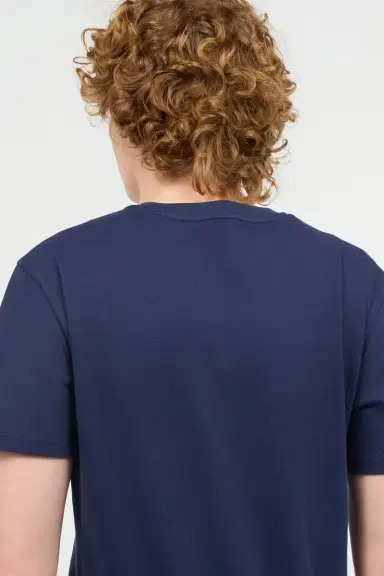 Roberto Cavalli Navy Blue Cotton T-Shirt With Logo | Thumbnail 5 Roberto Cavalli Navy Blue Cotton T-Shirt With Logo | Thumbnail 5