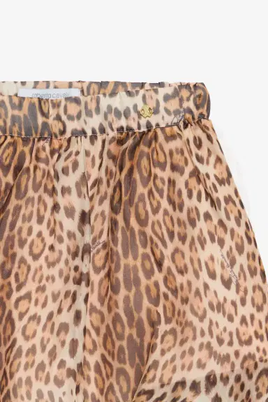 Roberto Cavalli Leopard print chiffon mini skirt | Thumbnail 4