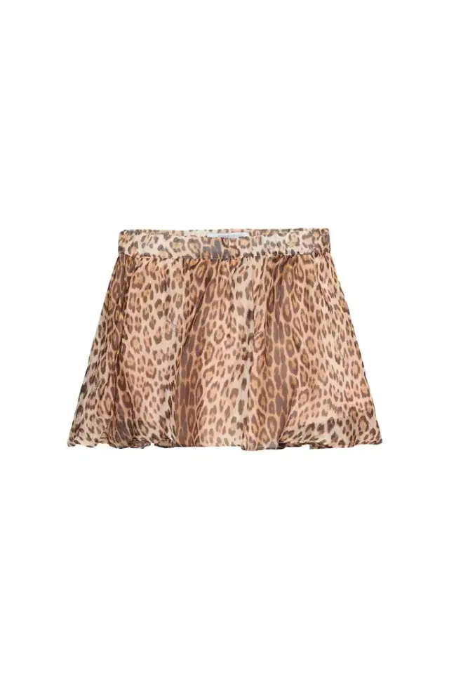 Roberto Cavalli Leopard print chiffon mini skirt