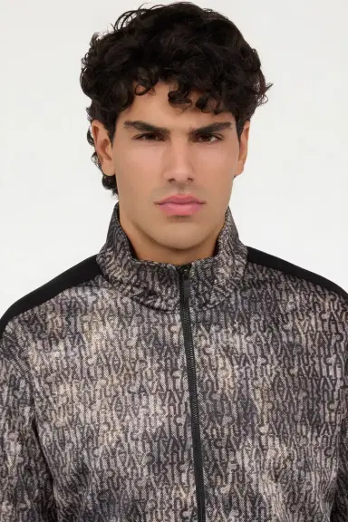 Roberto Cavalli Faded Effect Sweatshirt with All-Over Lettering | Thumbnail 5