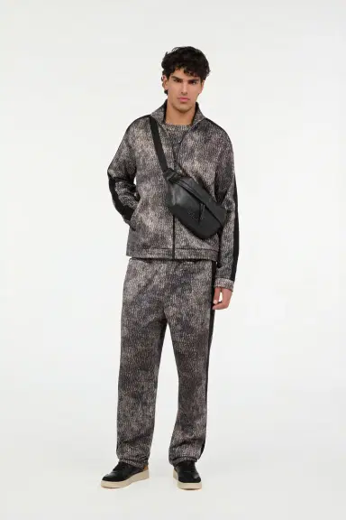 Roberto Cavalli Faded Effect Sweatshirt with All-Over Lettering | Thumbnail 7