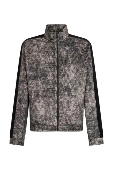 Roberto Cavalli Faded Effect Sweatshirt with All-Over Lettering | Thumbnail 1