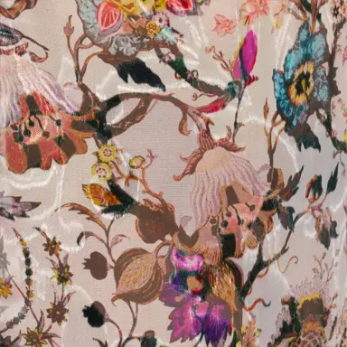 Roberto Cavalli AbitoLungo Silk Dress in Florentine Flowers Print | Thumbnail 4