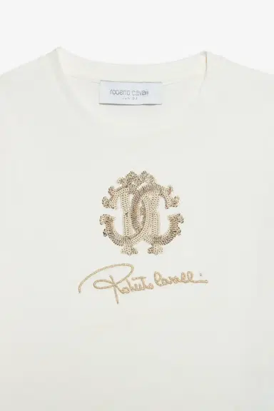 Roberto Cavalli Cotton T-shirt with logo | Thumbnail 4