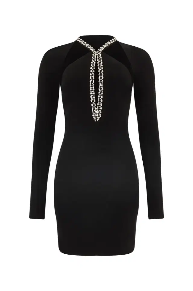 Roberto Cavalli Mini Dress With Cut-Out And Bejeweled Neckline