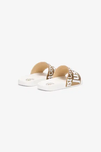 Roberto Cavalli Slides With Lettering And Golden Band | Thumbnail 3