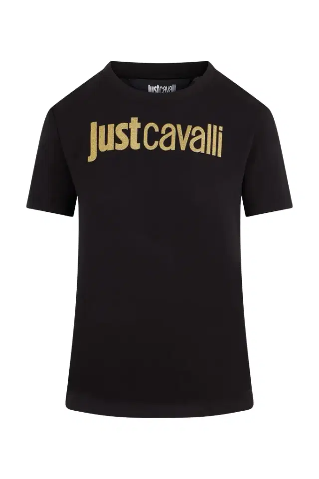 Roberto Cavalli Black T-Shirt With Logo