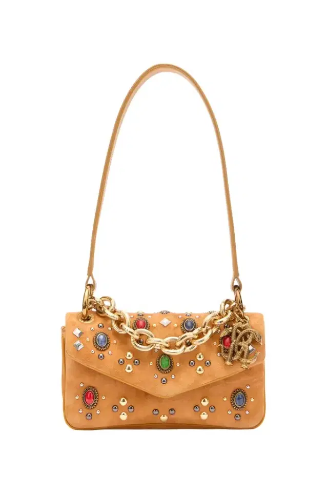 Roberto Cavalli Small Bag With Stones And Chain