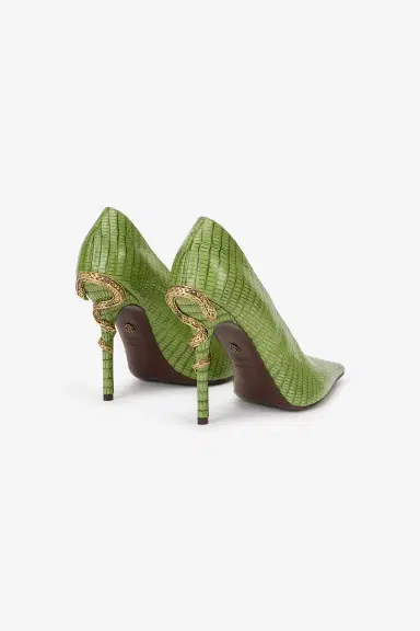 Roberto Cavalli Leather Pumps with Snake Detail | Thumbnail 3 Roberto Cavalli Leather Pumps with Snake Detail | Thumbnail 3