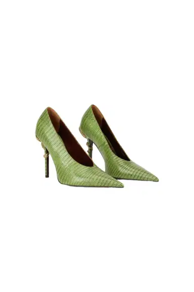 Roberto Cavalli Leather Pumps with Snake Detail | Thumbnail 1 Roberto Cavalli Leather Pumps with Snake Detail | Thumbnail 1