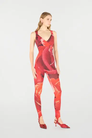Roberto Cavalli Rose-Print Sleeveless Jumpsuit | Thumbnail 2