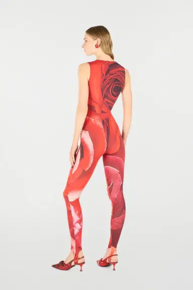 Roberto Cavalli Rose-Print Sleeveless Jumpsuit | Thumbnail 3