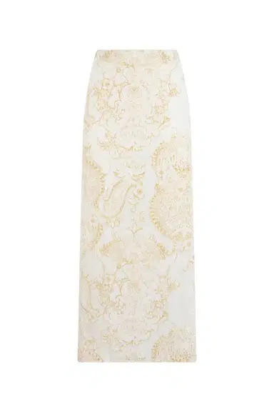 Roberto Cavalli Ornamental White Print Skirt | Thumbnail 1