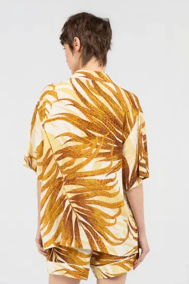 Roberto Cavalli Golden Palm Print Shirt | Thumbnail 3 Roberto Cavalli Golden Palm Print Shirt | Thumbnail 3