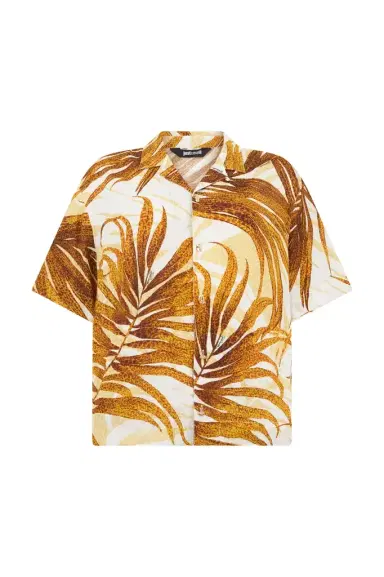 Roberto Cavalli Golden Palm Print Shirt | Thumbnail 1 Roberto Cavalli Golden Palm Print Shirt | Thumbnail 1