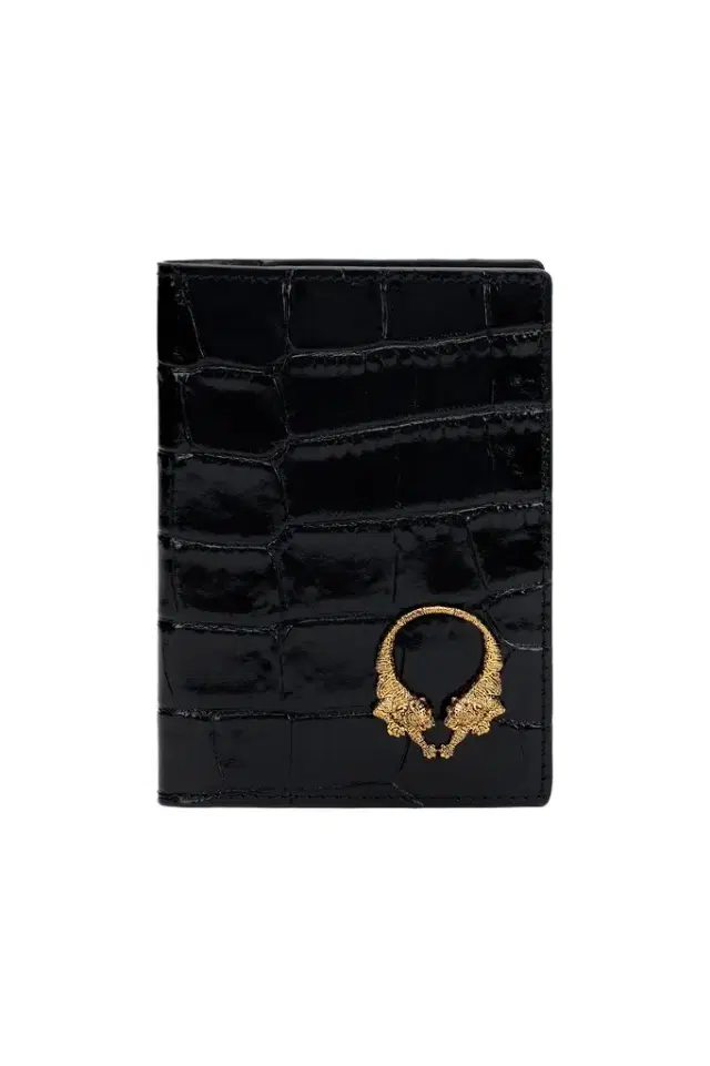 Roberto Cavalli Crocodile-Embossed Leather Wallet