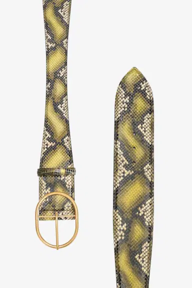 Roberto Cavalli Shaped belt in printed leather | Thumbnail 2