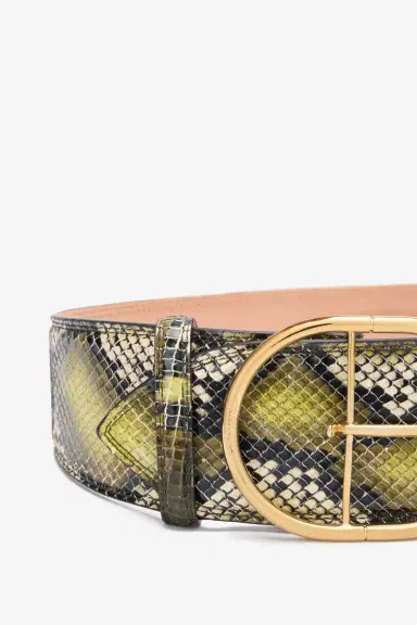 Roberto Cavalli Shaped belt in printed leather | Thumbnail 3