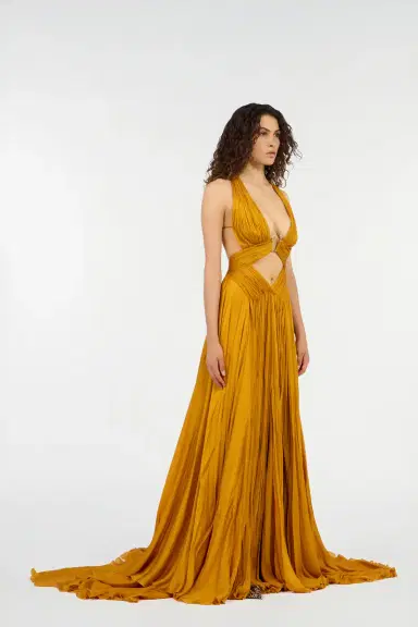 Roberto Cavalli Extra-Long Pure Silk Dress | Thumbnail 2