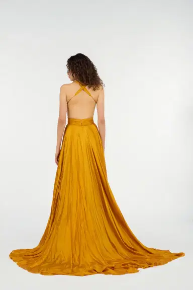 Roberto Cavalli Extra-Long Pure Silk Dress | Thumbnail 3