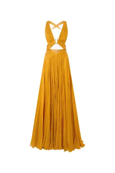 Roberto Cavalli Extra-Long Pure Silk Dress | Thumbnail 1