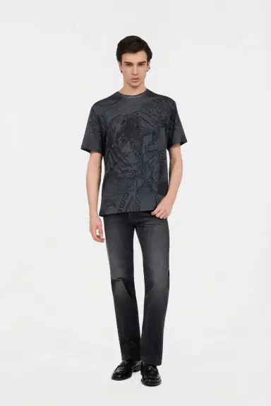 Roberto Cavalli Washed Black Straight Fit Jeans | Thumbnail 6 Roberto Cavalli Washed Black Straight Fit Jeans | Thumbnail 6