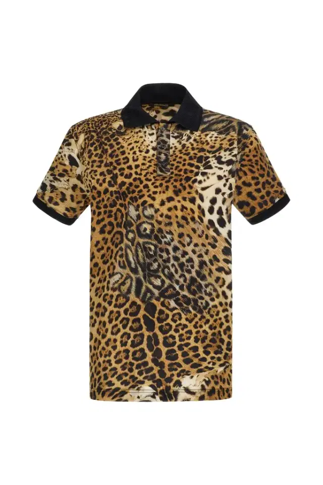 Roberto Cavalli Polo with Jaguar Skin print