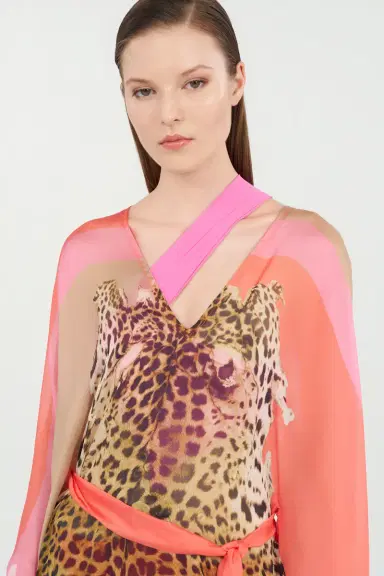 Roberto Cavalli Cavalli Pop Print Silk Kaftan | Thumbnail 5