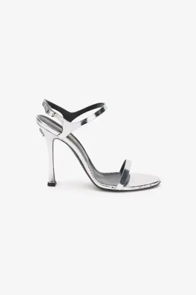 Roberto Cavalli Silver High Heel Sandal | Thumbnail 2 Roberto Cavalli Silver High Heel Sandal | Thumbnail 2