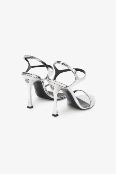 Roberto Cavalli Silver High Heel Sandal | Thumbnail 3 Roberto Cavalli Silver High Heel Sandal | Thumbnail 3