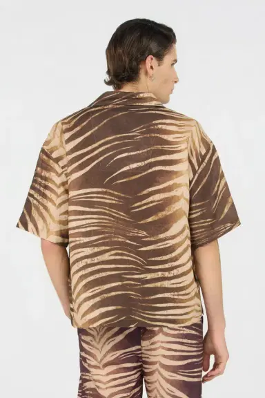 Roberto Cavalli Natural Barb Print Shirt | Thumbnail 3 Roberto Cavalli Natural Barb Print Shirt | Thumbnail 3