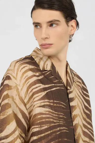 Roberto Cavalli Natural Barb Print Shirt | Thumbnail 4 Roberto Cavalli Natural Barb Print Shirt | Thumbnail 4