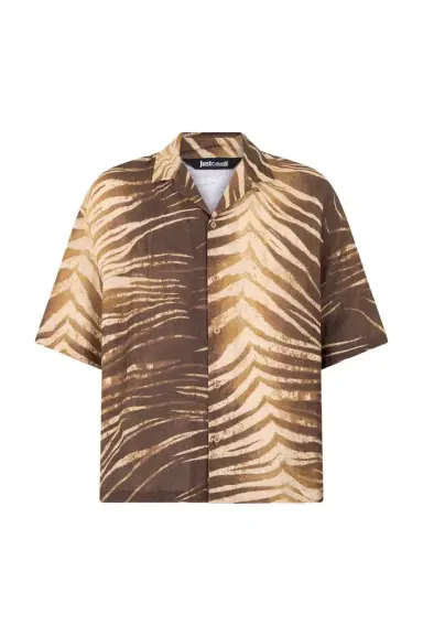 Roberto Cavalli Natural Barb Print Shirt | Thumbnail 1 Roberto Cavalli Natural Barb Print Shirt | Thumbnail 1